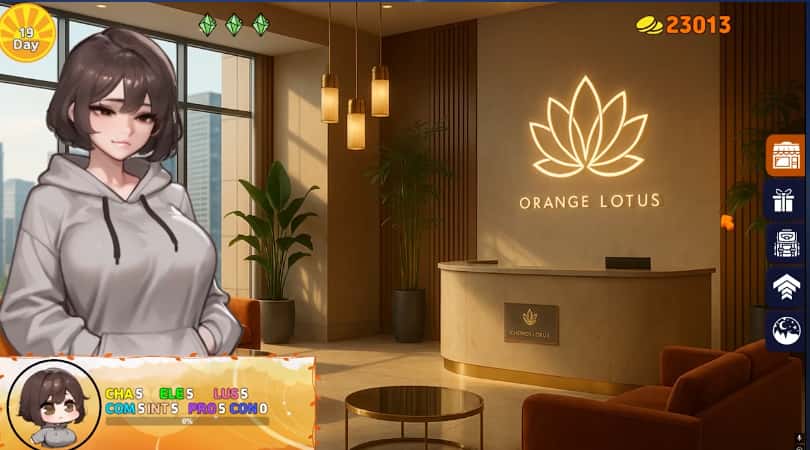 橙色莲花 Orange Lotus全息投影